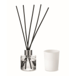 Set aromático con difusor de fragancia y vela de cera vegetal color blanco sexta vista