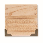 Caja de madera reforzada con asa de cordón para botella de vino color madera decima vista