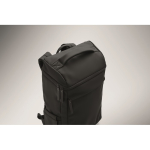 Mochila para portátil de PU con forro RPET con compartimento de 15'' color negro vista fotografía tercera vista