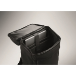 Mochila para portátil de PU con forro RPET con compartimento de 15'' color negro vista fotografía quinta vista