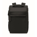 Mochila para portátil de PU con forro RPET con compartimento de 15'' color negro decima vista