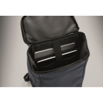 Mochila para portátil de PU con forro RPET con compartimento de 15'' color azul marino vista fotografía sexta vista