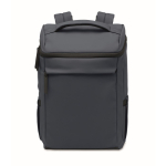 Mochila para portátil de PU con forro RPET con compartimento de 15'' color azul marino decima vista