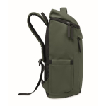Mochila para portátil de PU con forro RPET con compartimento de 15'' color verde oscuro