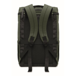 Mochila para portátil de PU con forro RPET con compartimento de 15'' color verde oscuro