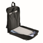 Mochila urbana de RPET con compartimento acolchado para portátil 15'' color negro cuarta vista
