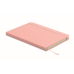 Libreta de tapa rígida de piel sintética reciclada A5 hojas a rayas color rosa