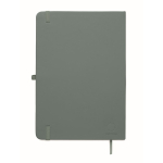 Libreta de tapa rígida de piel sintética reciclada A5 hojas a rayas color negro mate quinta vista