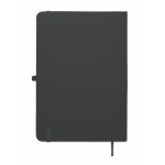 Libreta de tapa rígida de piel sintética reciclada A5 hojas a rayas color azul marino quinta vista