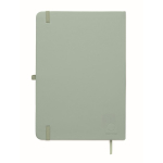 Libreta de tapa rígida de piel sintética reciclada A5 hojas a rayas color verde menta quinta vista