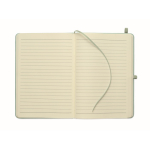 Libreta de tapa rígida de piel sintética reciclada A5 hojas a rayas color verde menta sexta vista