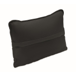 Cojín efecto ante con relleno de fibra de seda para asiento cómodo color negro segunda vista
