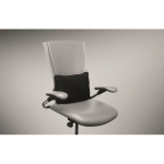 Cojín efecto ante con relleno de fibra de seda para asiento cómodo color negro segunda vista fotografía