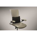 Cojín efecto ante con relleno de fibra de seda para asiento cómodo color negro tercera vista fotografía