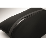 Cojín efecto ante con relleno de fibra de seda para asiento cómodo color negro vista fotografía cuarta vista