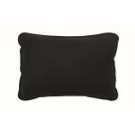 Cojín efecto ante con relleno de fibra de seda para asiento cómodo color negro quinta vista