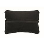 Cojín efecto ante con relleno de fibra de seda para asiento cómodo color negro sexta vista