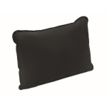 Cojín efecto ante con relleno de fibra de seda para asiento cómodo color negro octava vista