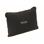 Cojín efecto ante con relleno de fibra de seda para asiento cómodo color negro vista principal