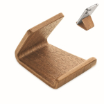 Soporte para móvil de madera de nogal y álamo para mesa color madera