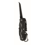 Navaja multiherramienta de aluminio y acero inox. 13 en 1 en funda color negro tercera vista