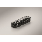 Navaja multiherramienta de aluminio y acero inox. 13 en 1 en funda color negro vista fotografía quinta vista