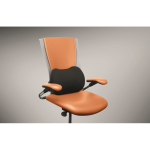 Cojín ergonómico de espuma viscoelástica para apoyo lumbar color negro vista fotografía tercera vista