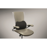 Cojín ergonómico de espuma viscoelástica para apoyo lumbar color negro tercera vista fotografía