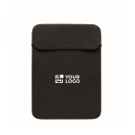 Funda para portátil de neopreno con 3mm de grosor y tamaño para 14'' color negro vista de impresión