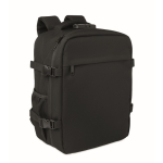 Mochila de viaje de poliéster RPET con compartimento para portátil 20L color negro