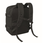 Mochila de viaje de poliéster RPET con compartimento para portátil 20L color negro segunda vista