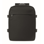 Mochila de viaje de poliéster RPET con compartimento para portátil 20L color negro tercera vista