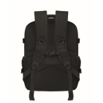 Mochila de viaje de poliéster RPET con compartimento para portátil 20L color negro cuarta vista