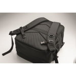 Mochila de viaje de poliéster RPET con compartimento para portátil 20L color negro vista fotografía septima vista