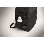 Mochila de viaje de poliéster RPET con compartimento para portátil 20L color negro vista fotografía octava vista