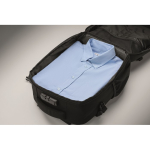 Mochila de viaje de poliéster RPET con compartimento para portátil 20L color negro vista fotografía