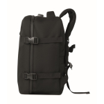 Mochila de viaje de poliéster RPET con compartimento para portátil 20L color negro