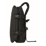 Mochila de viaje de poliéster RPET con compartimento para portátil 20L color negro