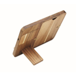 Cargador inalámbrico de madera con soporte de móvil y marco de fotos color madera tercera vista