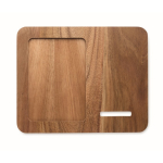 Cargador inalámbrico de madera con soporte de móvil y marco de fotos color madera octava vista