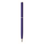 Bolígrafo de aluminio reciclado con clip cromado y tinta azul color azul quinta vista