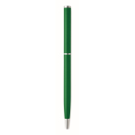 Bolígrafo de aluminio reciclado con clip cromado y tinta azul color verde quinta vista