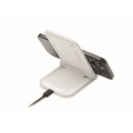 Soporte plegable de carga inalámbrica para móvil y carga USB-C 15W color blanco tercera vista