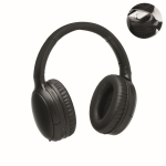 Auriculares inalámbricos plegables con micrófono y función manos libres color negro