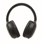 Auriculares inalámbricos plegables con micrófono y función manos libres color negro tercera vista