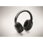 Auriculares inalámbricos plegables con micrófono y función manos libres color negro vista fotografía quinta vista