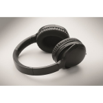 Auriculares inalámbricos plegables con micrófono y función manos libres color negro vista fotografía septima vista