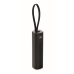 Powerbank de aluminio reciclado con indicador de batería y cable 5.000mAh color negro