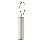 Powerbank de aluminio reciclado con indicador de batería y cable 5.000mAh color plateado mate octava vista