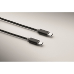 Llavero de aluminio con cable 5 en 1 y diferentes entradas de carga color negro vista fotografía tercera vista